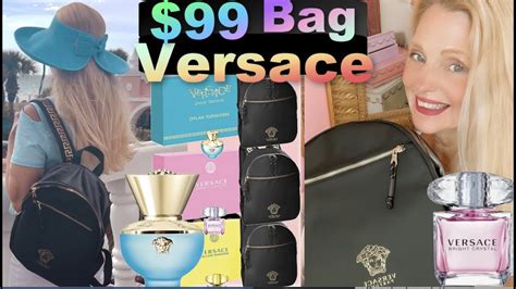 versace perfume backpack cost|Versace backpack gift with purchase.